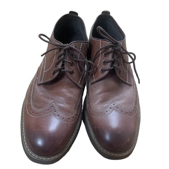 Florsheim Brown Leather Wing Tip Oxford Dress Shoes Size 11 D Lace Up Dressy main image 6